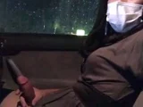 Asian Crossdresser Masturbates in Car