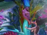 Big tits 3d babe fucking with sea monsters
