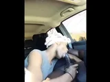 Black Crossdresser Blowjob in Car