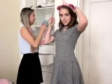 BTS video: cute lesbian teens playing