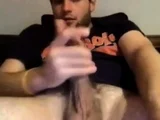Str8 Guy Strokes Big Cock on Webcam