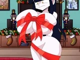 Xmas Cartoon Fuck – Audrey Takes It Raw on the Couch