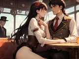A sloppy hardcore maid takes a steampunk juices bath for