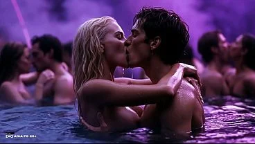 [AI-generated] Sex Rave (watch with sound) – Future Rave Erotic Party: Dancefloor Kisses, Lesbian DJs and Wet Underwater Tease