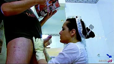 Curvy Mature maid get horny while watching porn and seduce her fat boss to dirty anal Sex and sloppy Deepthroat