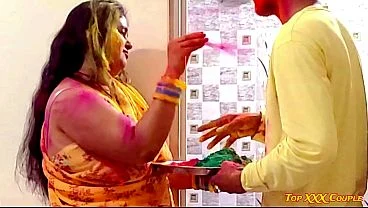 होली पर देवर – भाभी की रंगीन मस्ती।