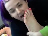 Emo Goth Girl’s Foot Fetish Webcam Show