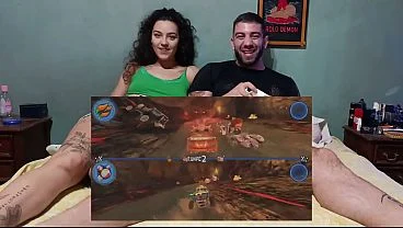 Gamer girl playing racing games betting everything (ANAL)