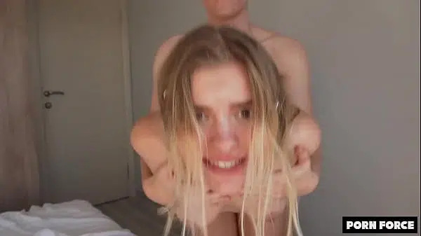 Gorgeous Blonde Teen Fingered And Fucked HARD