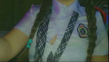 Horny and shy student trying to masturbate first time with her webcam on