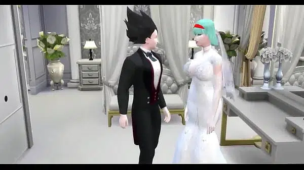Dragon Ball Porn Epi 24 Beautiful Newlywed Wife at her Wedding they take erotic photos in front of her Cuckold Husband fucked by the Old Man Netorare Hentai