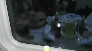 Picked up a girl with big boobs and fucked her right on the train! Stuffed pussy ( cream pie )