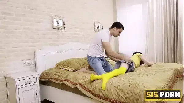 SIS.PORN. Girl moans while stepbrother softly bonks smooth cherry promising money for sex